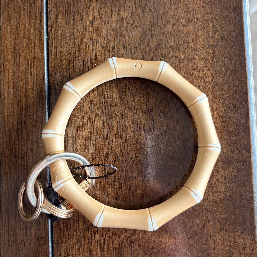 Oventure Gold Bamboo Key Ring Bracelet